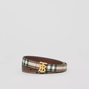 BURBERRY REVERSIBLE VINTAGE CHECK AND LEATHER BELT2